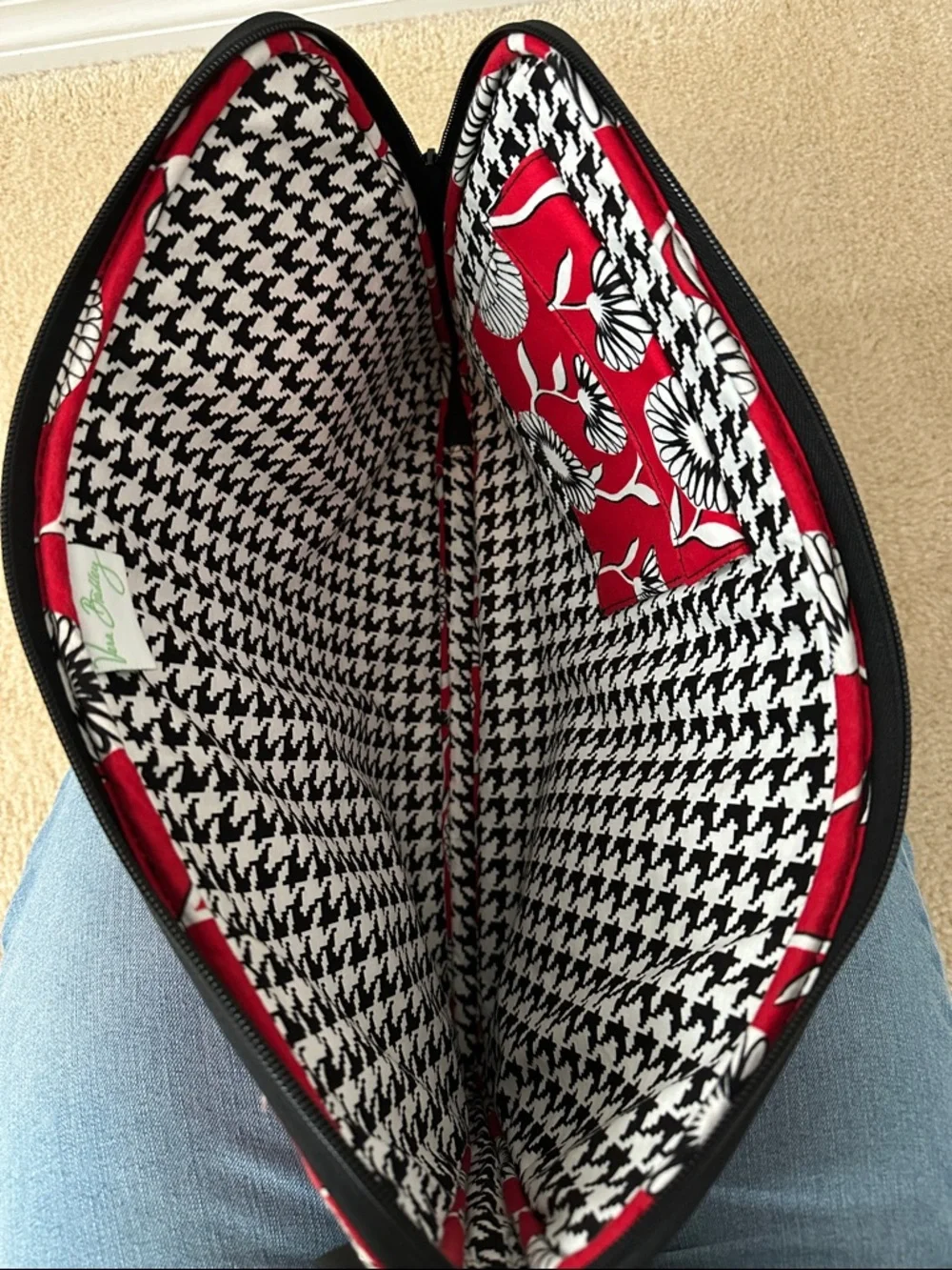 Vera Bradley Red Floral Quilted Tablet Sleeve